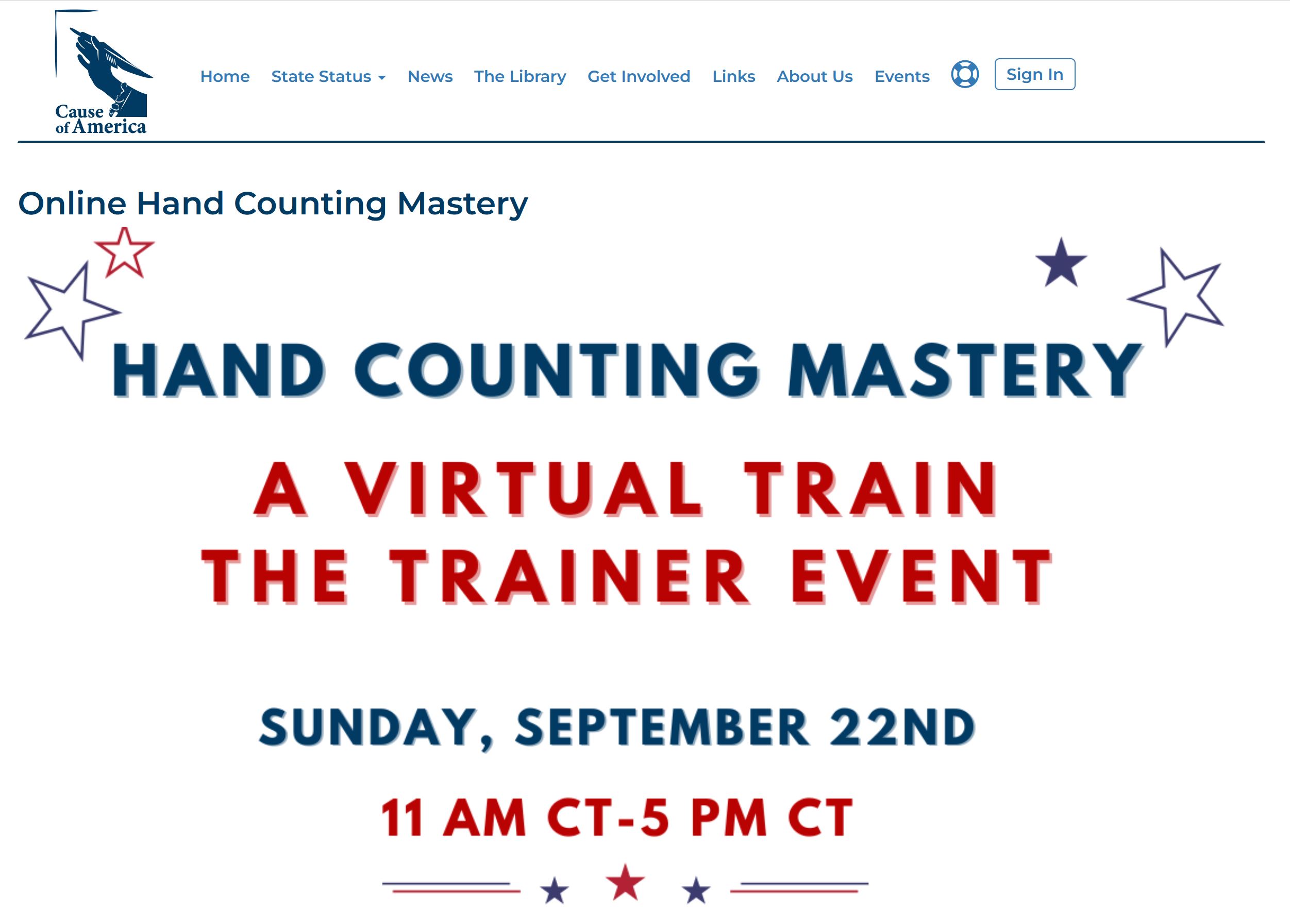 CauseOfAmericaHandCountingTraining 09 22 2024