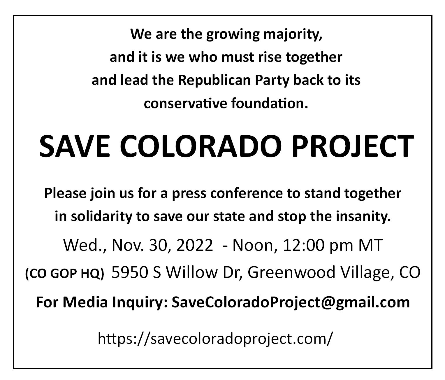 SaveColoradoProjectFlierShortA